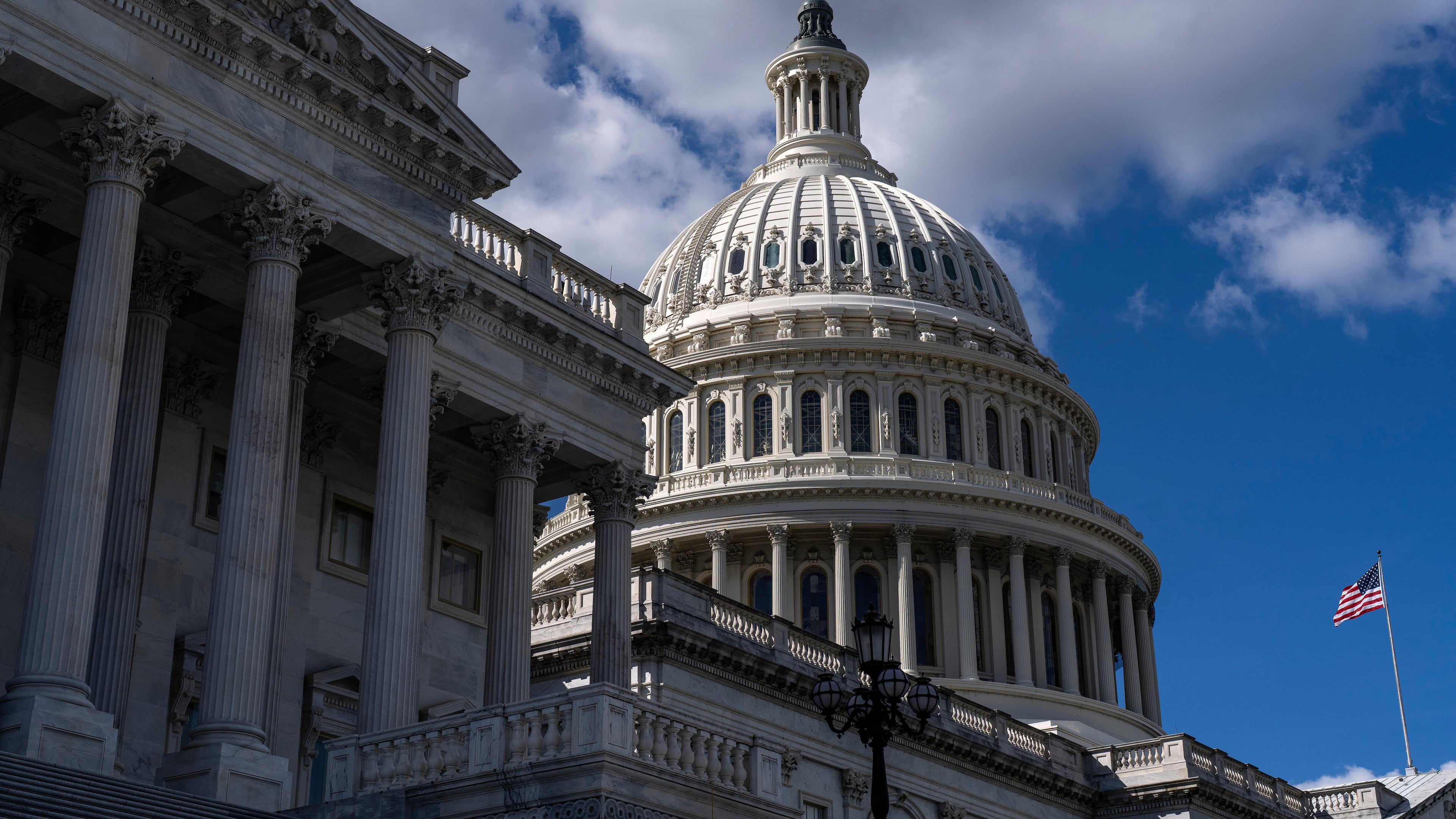 The U.S. Capitol is seen on the second day of the government shutdown, in Washington, Thursday, Oct. 2, 2025. (AP Photo/J. Scott Applewhite)