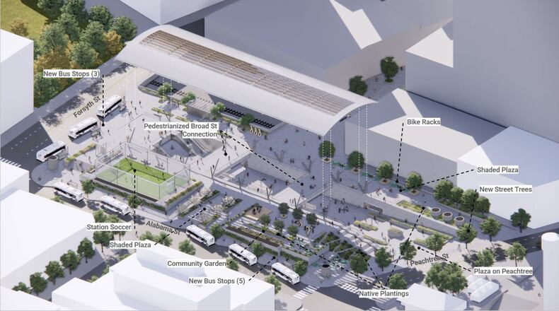 A rendering of the renovated Five Points station. Construction is scheduled to begin in summer 2024 and finish in 2028.