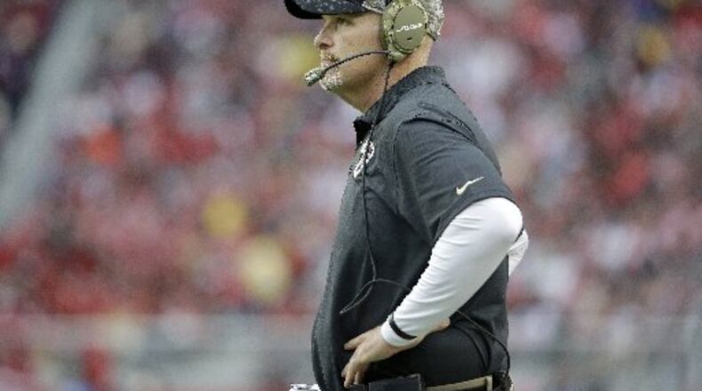 Falcons coach Dan Quinn's team faces a tough schedule. (AP Photo)