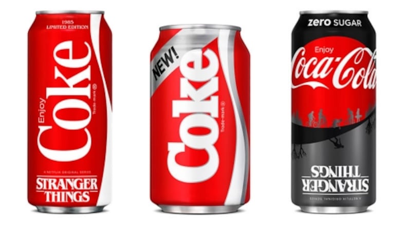 New Coke was introduced with great fanfare in 1985, and was greeted with cries of horror, before quietly leaving the stage. The Netflix series “Stranger Things” brings back memories from that year.