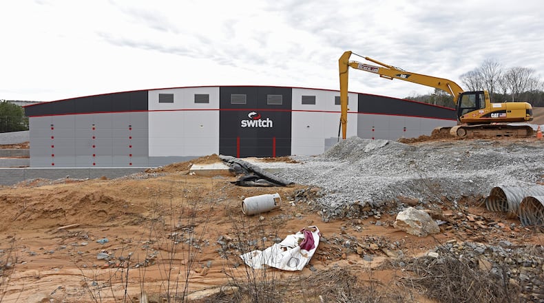 Construction site of the new Switch data center Switch in Lithia Springs on Friday, January 17, 2020. Switch, headquartered in Las Vegas, designs, builds and operates data centers. (Hyosub Shin / Hyosub.Shin@ajc.com)