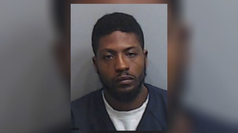 Sahir Duvall was arrested Friday on a charge of reckless conduct in the accidental shooting of his 3-year-old daughter. He is shown here in a 2018 booking photo.