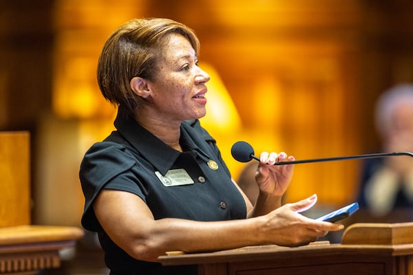 State Rep. Mesha Mainor, D-Atlanta, posted a video to Twitter Saturday updating her followers on her ongoing feud with fellow Democrats (Arvin Temkar/The Atlanta Journal-Constitution)