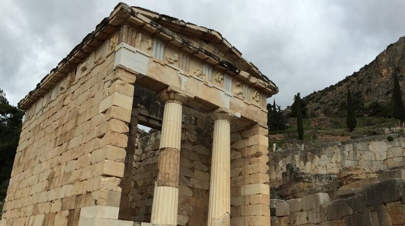 The Treasury of Athens at Delphi, Greece, was constructed by the Athenians to house dedications made by their city and citizens to the sanctuary of Apollo. (Donald Munro/Fresno Bee/TNS)