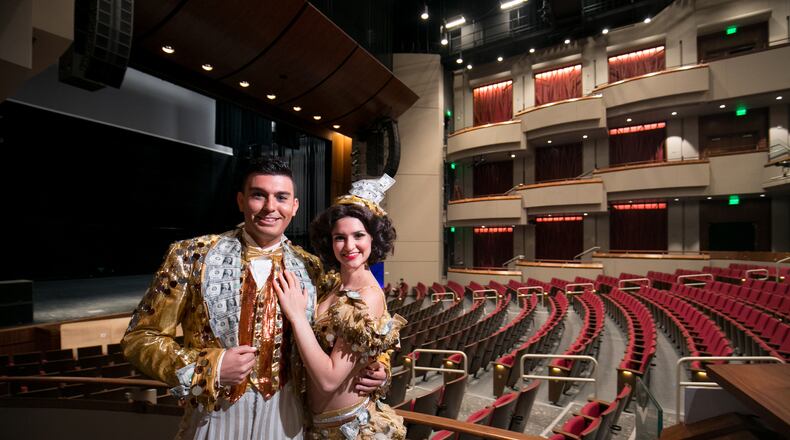 Sandy Springs has rebranded the team that manages the Performing Arts Center. City officials say the event space will remain closed for the remainder of the year due to the coronavirus pandemic. Pictured are actors/dancers for the musical 42nd Street Trey Getz, left, and Arielle Geller are shown on the main stage at the Sandy Springs Performing Arts Center June 2018. The duo performed in the musical "42nd Street."