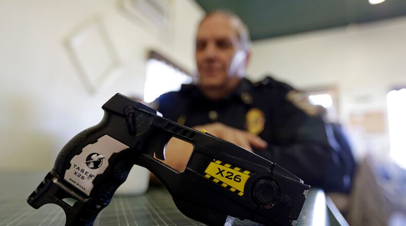 A police-grade Taser X26. AP file/Michael Conroy