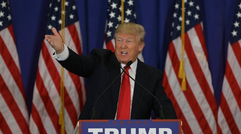 Donald Trump speaks during a news conference. (AP Photo/Lynne Sladky)