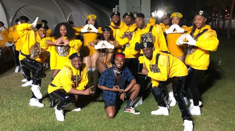 Performers from Beyonce's history-making Coachella show represent for their respective fraternities and sororities after the first performance on April 14. (Handout Photo)
