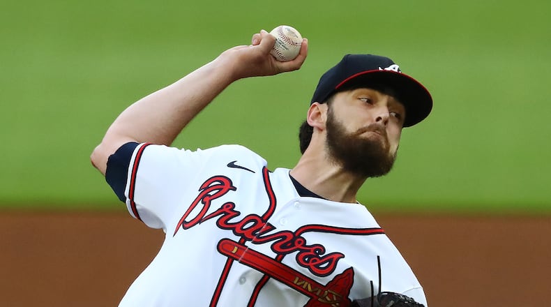 The Braves on Sunday sent down Ian Anderson to Triple-A Gwinnett. (Curtis Compton / Curtis.Compton@ajc.com)