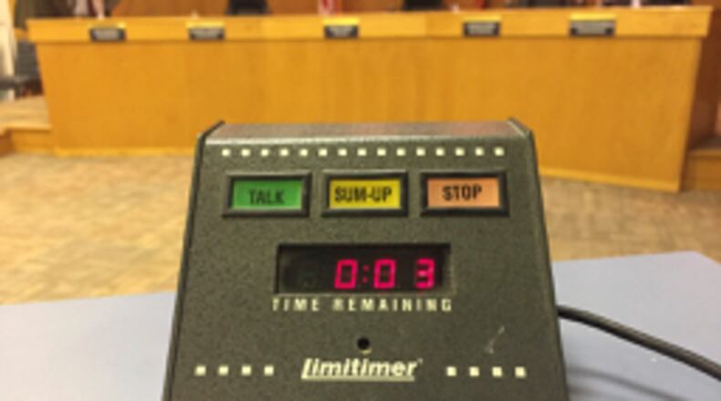 The Fayette County Board of Commissioners is implementing time limits for public comments to avoid repetition and to improve meeting efficiency. Jill Howard Church for the AJC