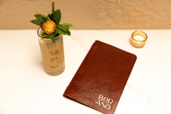 A view of a Caribbean sour drink at Bar Ana in Atlanta on Thursday, December 4, 2025. (Arvin Temkar/AJC)