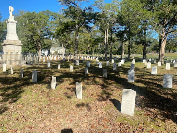 A photo of a Confederate cemetery taken by UATL reporter Brooke Howard during her November 2024 drive to Atlanta from New York City.