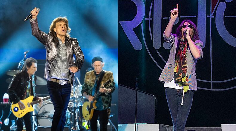 The Rolling Stones has three key members still touring with the band: Mick Jagger, Keith Richards and Ron Wood. Foreigner's touring band has no original members. Its lead singer Kelly Hansen joined in 2005, replacing Lou Gramm. AP