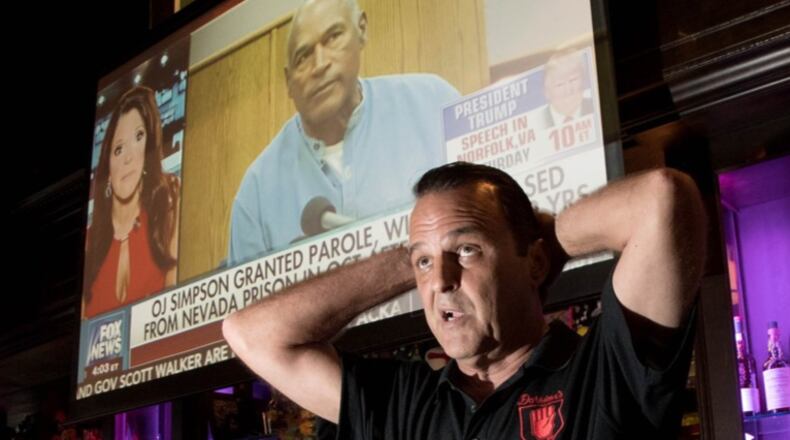 Keith Zlomsowitch talks about Nicole Brown Simpson and O.J. Simpson after Thursday’s parole hearing. Zlomsowitch dated Nicole Brown Simpson after her divorce. Zlomsowitch is a partner at Dorrian’s Red Hand on Clematis Street in West Palm Beach. (Allen Eyestone / The Palm Beach Post)