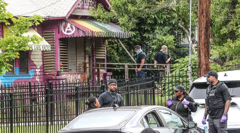 Atlanta Police Officers and GBI agents were at the Teardown House on Mayson Avenue in Atlanta conducting a search warrant. Three people were arrested and charged with crimes related to the Atlanta Public Safety Center.