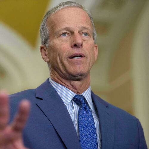 Senate Majority Leader John Thune, R-S.D., speaks during a news conference at the Capitol, Tuesday, Jan. 13, 2026, in Washington. (AP Photo/Rod Lamkey, Jr.)