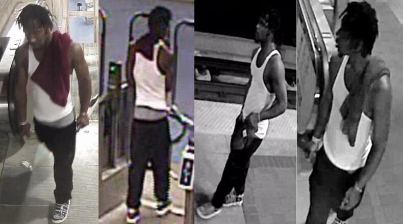 MARTA police are searching for this man in connection with a stabbing at the Garnett station early Thursday morning.