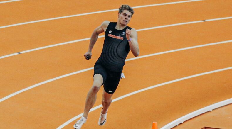Matthew Boiling competes in a recent meet for the University of Georgia.