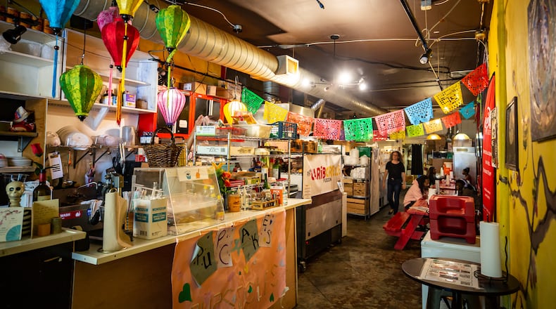 The interior of Qommunity in East Atlanta.