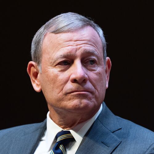 FILE - John Roberts, Chief Justice of the U.S. Supreme Court, speaks during lecture to the Georgetown Law School graduating class of 2025, in Washington, May 12, 2025. (AP Photo/Manuel Balce Ceneta, File)