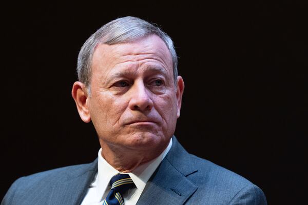 John Roberts, chief justice of the U.S. Supreme Court — pictured speaking to the Georgetown Law School graduating class in May 2025 — wrote the decision announced Tuesday that said an executive order signed by President Donald Trump striking down birthright citizenship was unconstitutional. (Manuel Balce Ceneta/AP)