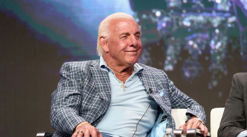 BEVERLY HILLS, CA - JULY 26:  Professional wrestler Ric Flair of  'ESPN's 30 for 30: "Nature Boy"' speaks onstage during the ESPN portion of the 2017 Summer Television Critics Association Press Tour at The Beverly Hilton Hotel on July 26, 2017 in Beverly Hills, California.  (Photo by Frederick M. Brown/Getty Images)