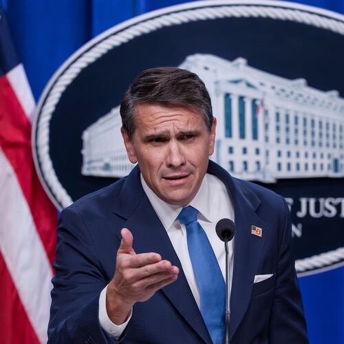 Deputy Attorney General Todd Blanche takes a question from a reporter during a news conference after the Justice Department announced the release of three million pages of documents in the latest Jeffrey Epstein disclosure in Washington, Friday, Jan. 30, 2026. (AP Photo/J. Scott Applewhite)