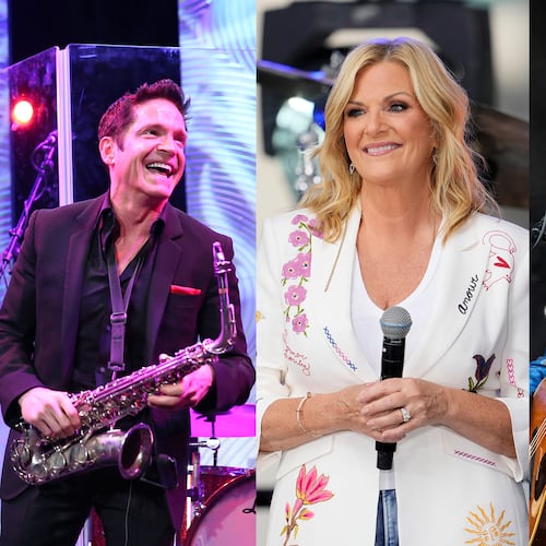 Dave Koz, Trisha Yearwood and Robert Earl Keen are all holding Christmas tours that stop in Atlanta in 2025. (Courtesy of AP)