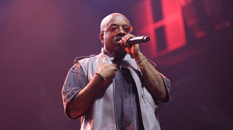 Music producer and artist Jermaine Dupri performs for a packed crowd, during his "The South Got Something to Say" show at the Caesars Superdome in New Orleans. (TYSON HORNE / TYSON.HORNE@AJC.COM)