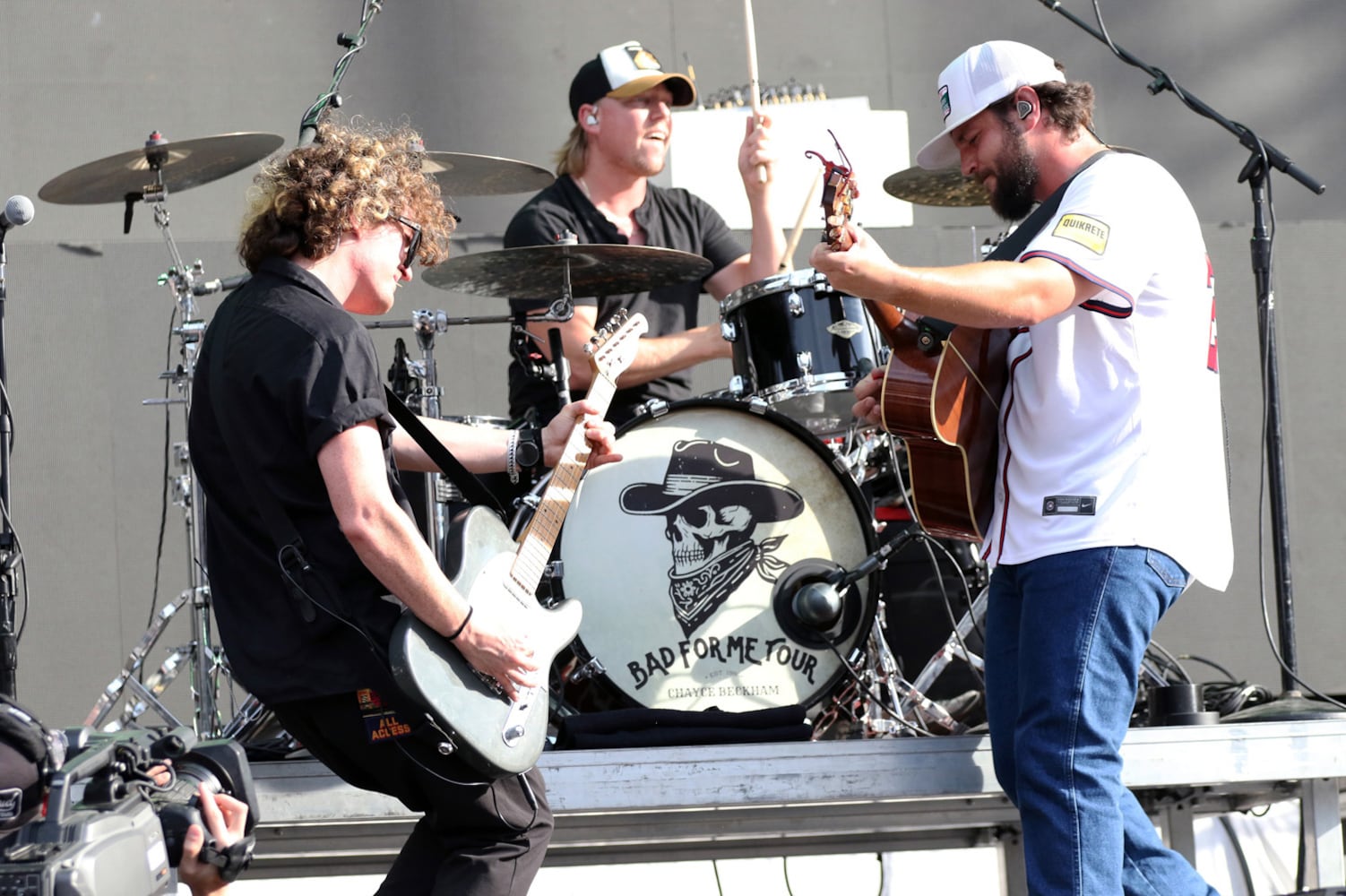 -- Chayce Beckham plays
Luke Bryan rocked rainy and sold out Truist Park on Saturday, August 17, 2024 on his Mind of a Country Boy Tour. His support acts were Bailey Zimmerman, Kameron Marlowe and American Idol winner Chayce Beckham. 
Robb Cohen for the Atlanta Journal-Constitution