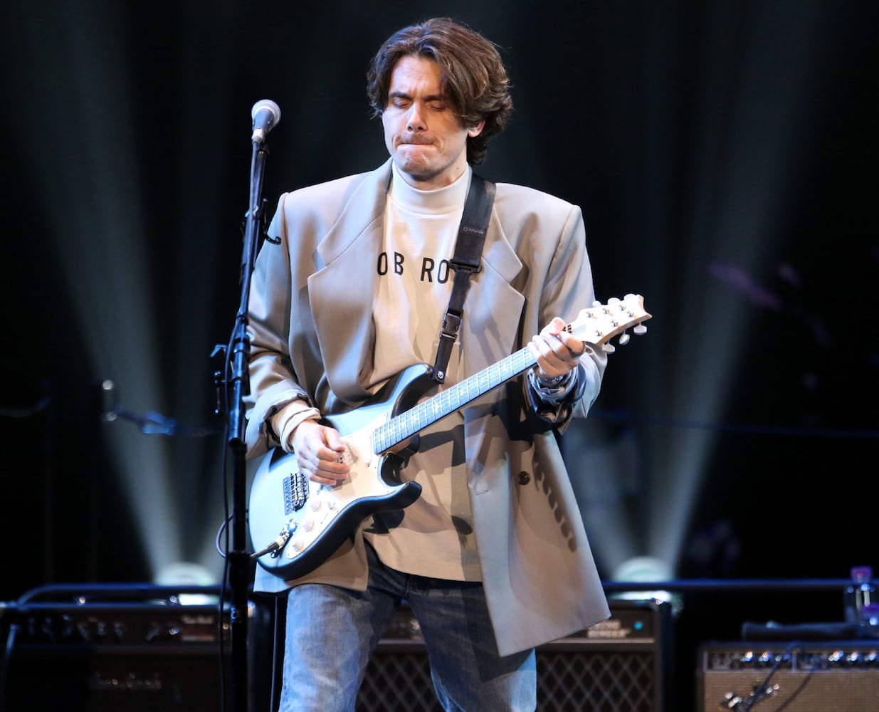 John Mayer rocked a sold-out State Farm Arena on Friday, April 8, 2022, on his SOB Rock Tour, with Yebba opening the first of two nights. (Photo: Robb Cohen for The Atlanta Journal-Constitution)