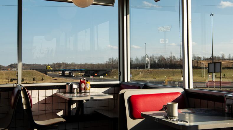 A "Waffle House Vista" in Kentucky by artist Micah Cash featured in an exhibition at the Georgia Museum of Art in Athens.
(Courtesy of Georgia Museum of Art)