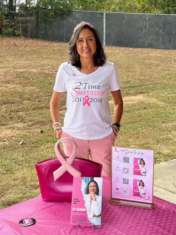 Sonia Ray, a two-time breast cancer survivor, advocates for women fighting the same battles through her nonprofit Harbor of Hope. Ray also encourages breast cancer patients going through treatments at City of Hope Cancer Center Atlanta. (Courtesy of Sonia Ray)