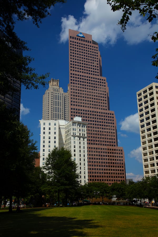 The Georgia-Pacific redevelopment plans also included the tower’s surrounding 6-acre block. (Courtesy of Georgia-Pacific)