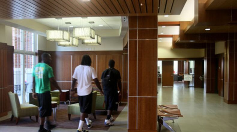 Building 1516 on the University of Georgia's east campus opened in 2010. Multiple floors flooded Friday and students were forced to evacuate. AJC FILE PHOTO.