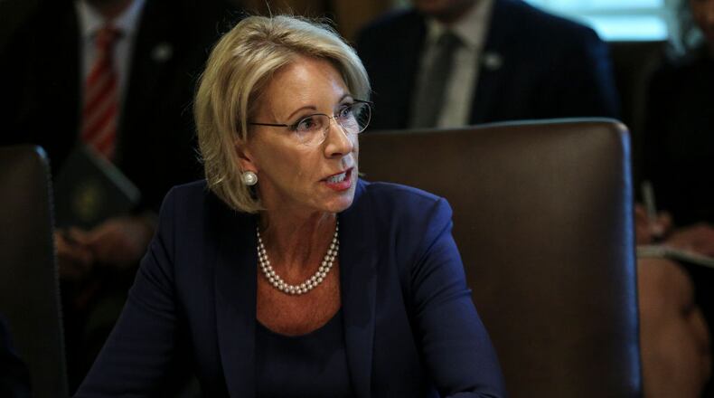 Education Secretary Betsy DeVos. File photo.
(Photo by Oliver Contreras-Pool/Getty Images)