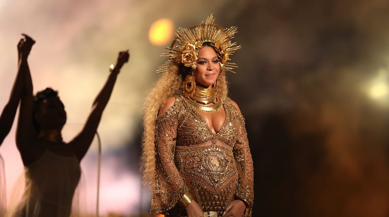 Pregnant Beyonce at the Grammy Awards. (Photo by Matt Sayles/Invision/AP, File)