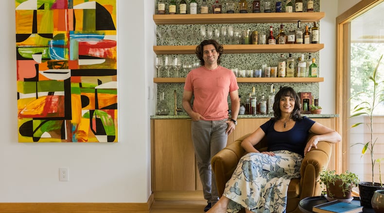 Adam and Larissa Tootla brought a bit of California attitude to their Sandy Springs home. (Tomas Espinoza for the AJC)