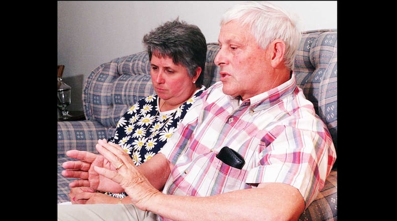 This is the photo that ran with this story on May 14, 1995: Mary and Roy Stoner talk about the murder of their daughter Mary Frances Stoner who was raped and murdered 16 years ago at age 12 and "the upcoming scheduled execution of her murderer Monday night."