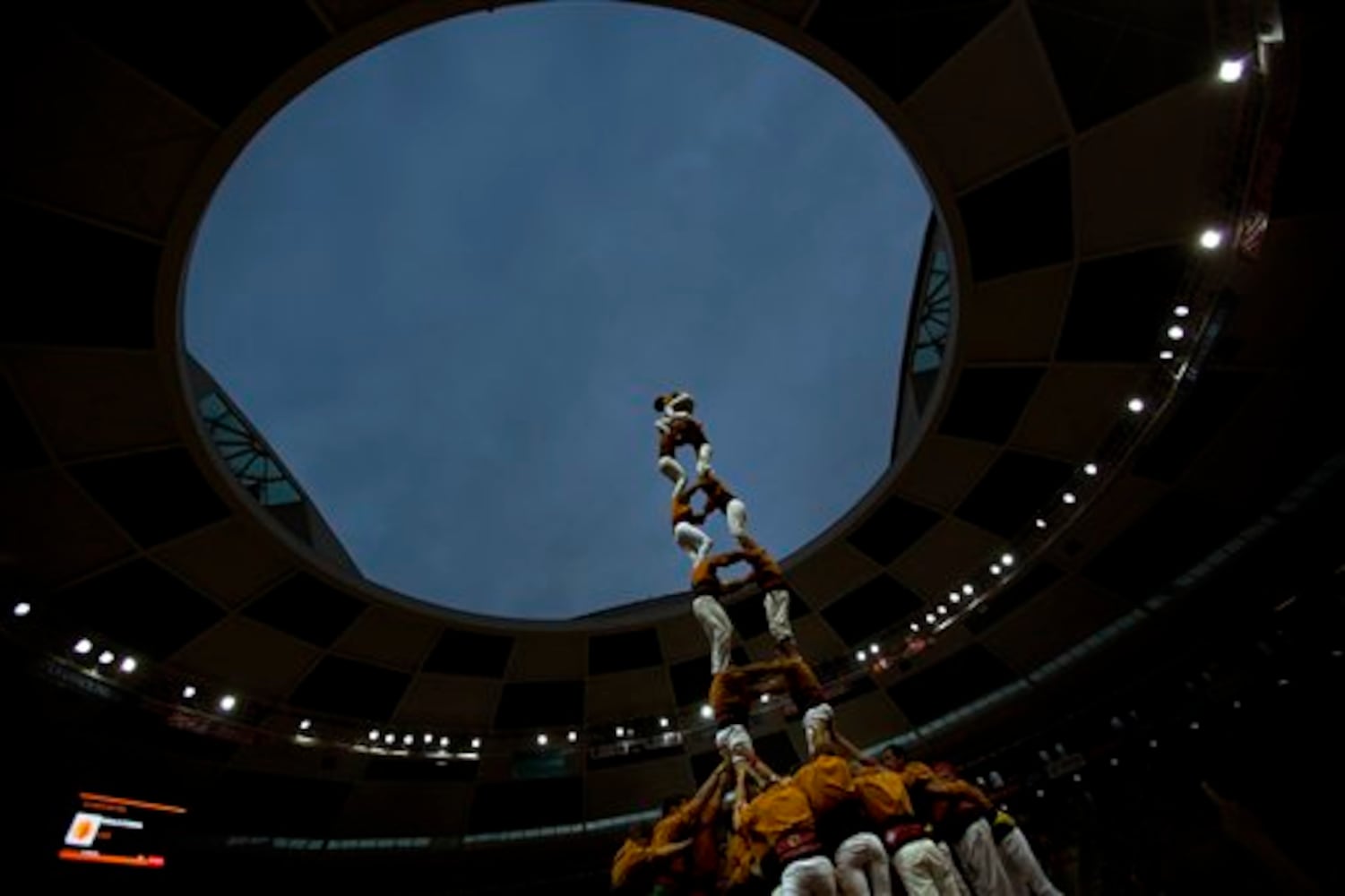 Spain Human Tower