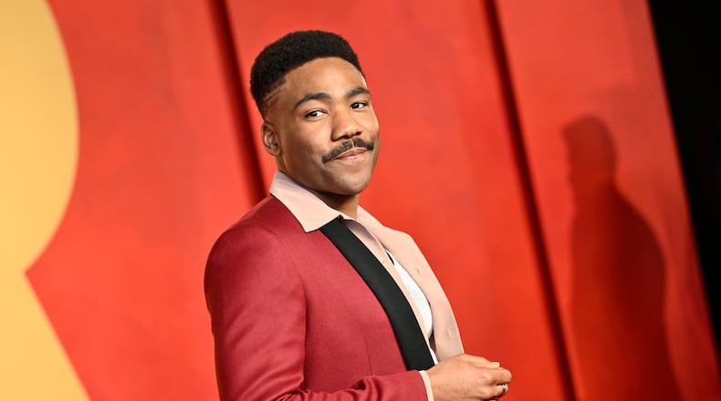 Donald Glover arrives at the Vanity Fair Oscar Party on Sunday, March 10, 2024, at the Wallis Annenberg Center for the Performing Arts in Beverly Hills, Calif. (Evan Agostini/AP)