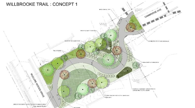 Duluth will present a design plan for the Willbrooke Pedestrian Trail to the Willbrooke HOA at a meeting in early Nov. Courtesy City of Duluth