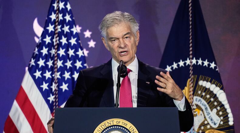 Centers for Medicare & Medicaid Services administrator Dr. Mehmet Oz speaks to the Faith & Freedom Coalition, a gathering of conservative Christian activists and leaders, Friday, June 26, 2026, in Washington. (AP Photo/Manuel Balce Ceneta)