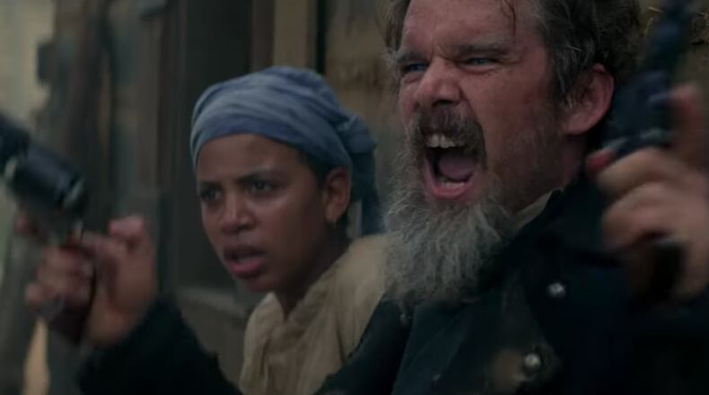 Ethan Hawke (right) stars in Showtime's "The Good Lord Bird." CR: Showtime