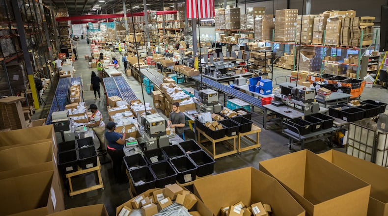 SAVANNAH, GA - JUNE 04, 2021: Employees at the Fulfillment.com facility work to ship packages for all sorts of retailers. (AJC Photo/Stephen B. Morton)