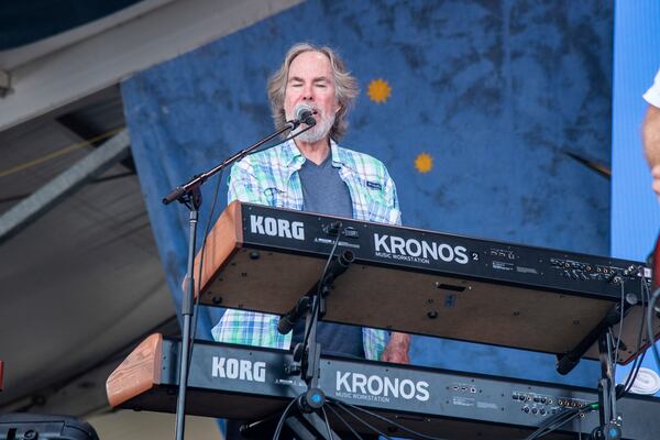 Bill Payne of Little Feat performs at the New Orleans Jazz and Heritage Festival in New Orleans. (Amy Harris/Invision/AP)