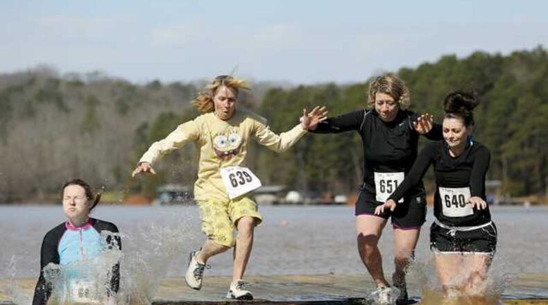 The Lake Lanier Polar Bear Plunge has been delayed until February 2017 due to low water levels. (Credit: The Gainesville Times)