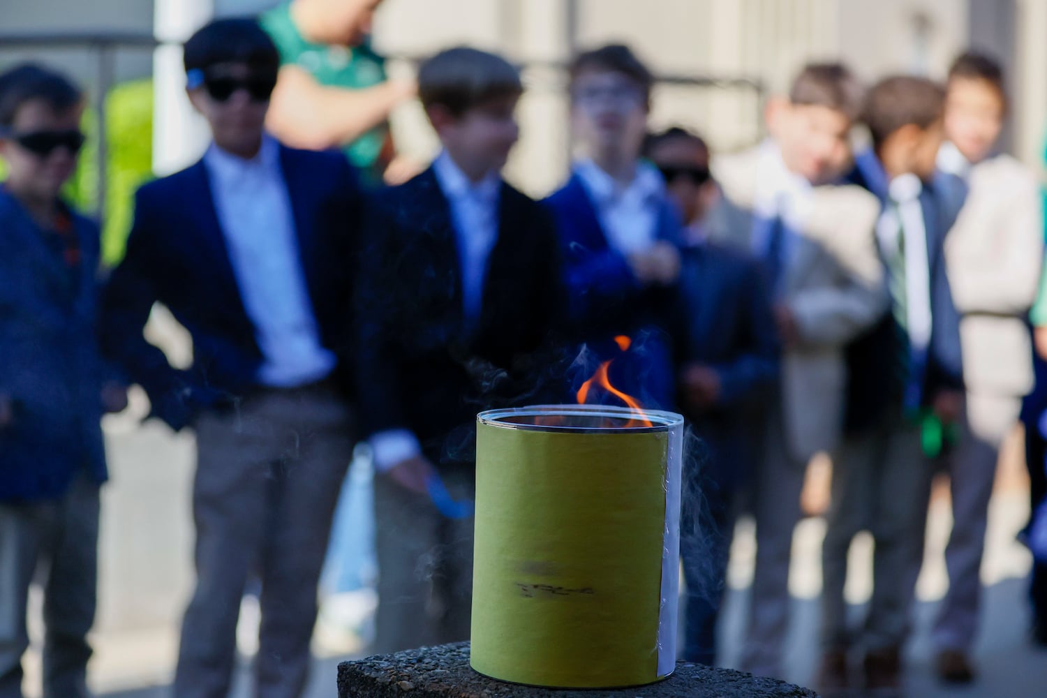  Burning the ballots is part of the process after a new pope was chosen during a pretend papal conclave at Pinecrest Academy on Tuesday, May 6, 2025.
(Miguel Martinez/ AJC)