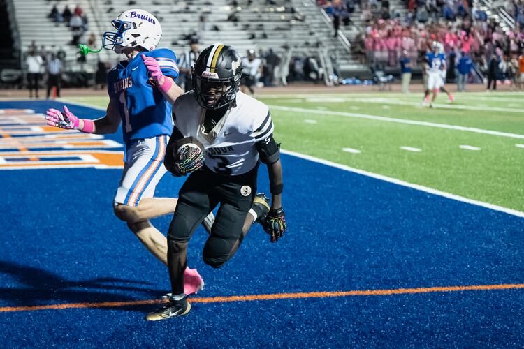 Calhoun receiver Justin Beasley Jr. finished the season with 69 receptions for 1,380 yards and 15 touchdowns (Tim Godbee for the AJC)