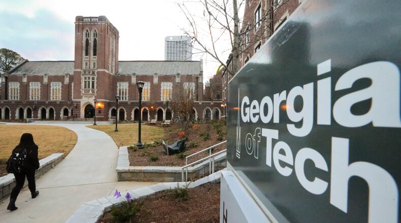 December 9, 2014 Atlanta: A Georgia Tech student walks towards the front of Brittain Dining Hall Tuesday, Dec. 9, 2014 just hours after a woman reported to Georgia Tech police a sexual battery that occurred in the back of that same building Monday night. Georgia Tech police are asking for the public's help in identifying a man who allegedly touched a woman on campus Monday. The woman, a student, told authorities that as she was walking behind Brittain Dining Hall near Williams Street NW around 5:45 p.m., the man approached her from behind, reached under her skirt and touched her. The man was last seen heading westbound on North Avenue in a red pickup truck, according to a safety alert sent by the college Monday night. The suspect was described as a white man in his 40s, with short blonde hair, wearing a gray, long-sleeve, button-down shirt with dark-colored lining and gray pants. His vehicle was described as a red pickup truck, possibly a Nissan, with a black toolbox in the bed of the truck. Sexual battery suspect sought by Georgia Tech police photo Georgia Tech police are seeking this man in connection to a report of sexual battery Monday night. A photo of the man next to his truck accompanied the safety alert sent out by officials. Anyone with information on this or any other criminal incidents is asked to contact the Georgia Tech Police Department at 404-894-2500 or crimetips@police.gatech.edu. JOHN SPINK/JSPINK@AJC.COM